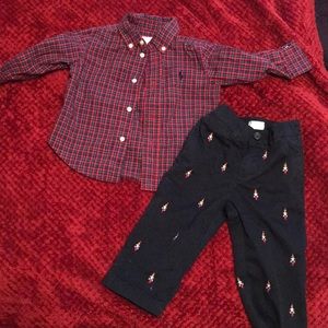 🎈Ralph Lauren pant and button down outfit🎈